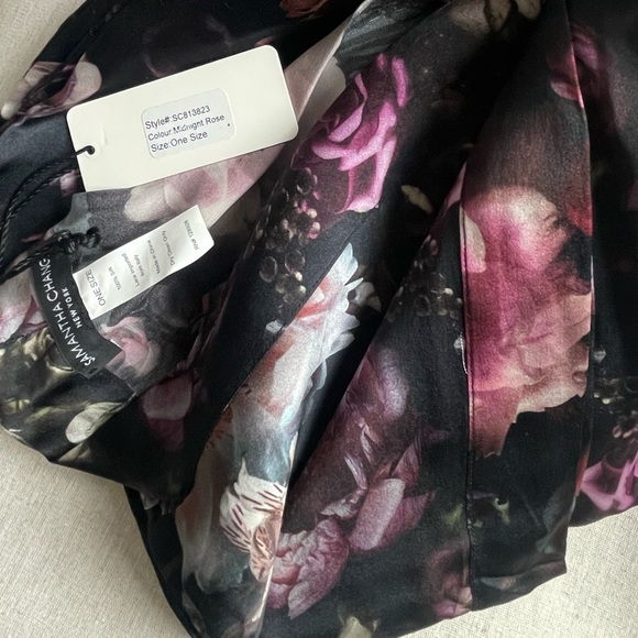 Samantha Chang rose Midnight Silk Robe Kimono - Picture 4 of 4